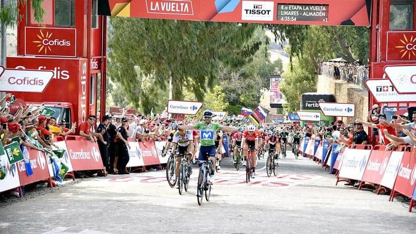 Valverde saca oro en Almadén y Molard aguanta líder de La Vuelta